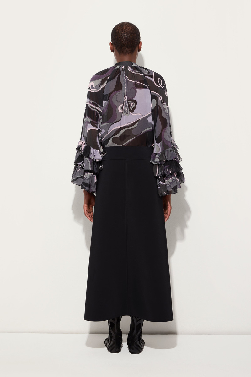 MIDI SKIRT WITH INTERNAL PRINT 4