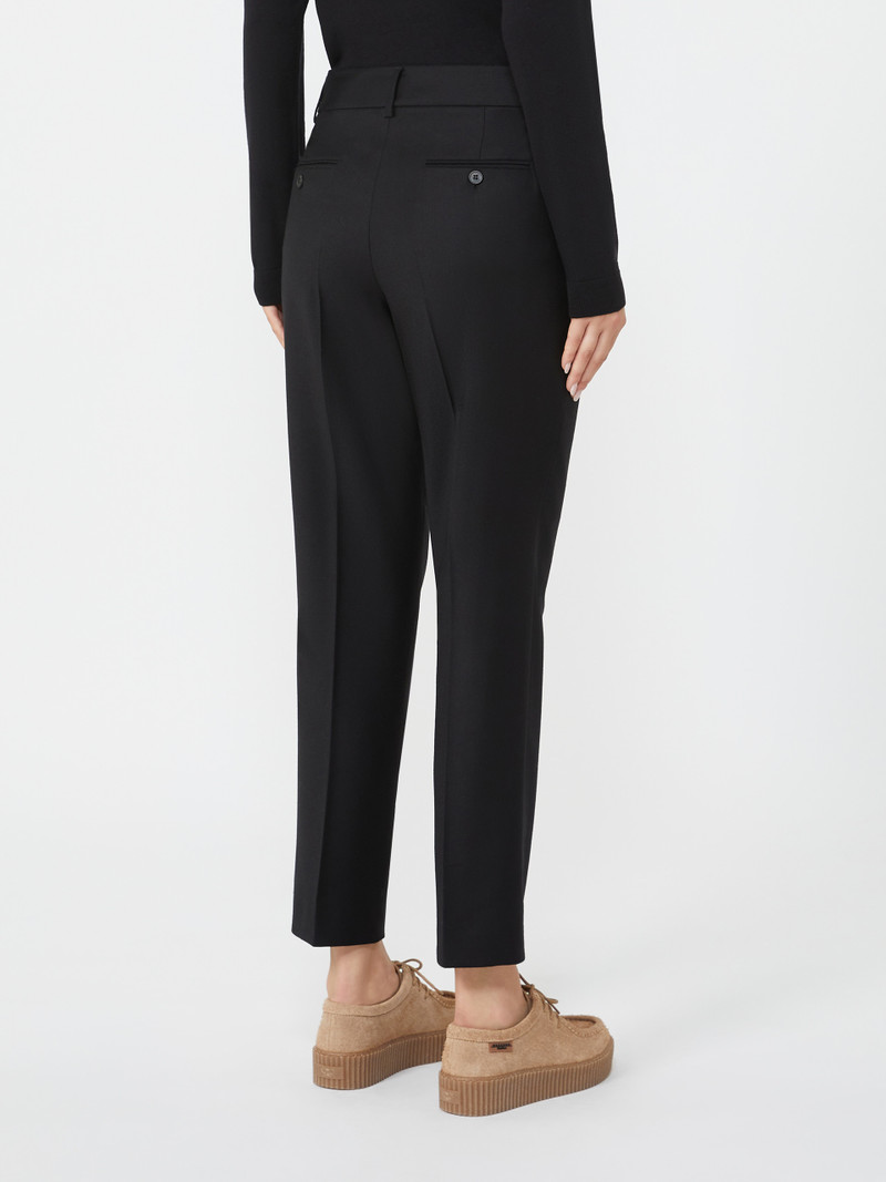 CALDAIA Wool flannel cigarette trousers 4