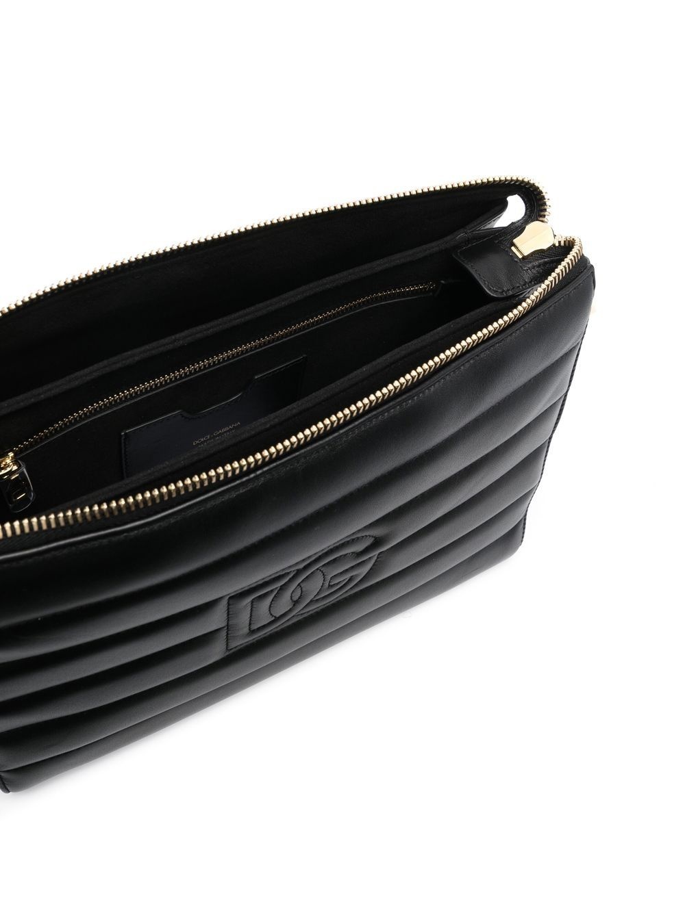 medium Tris leather clutch - 5