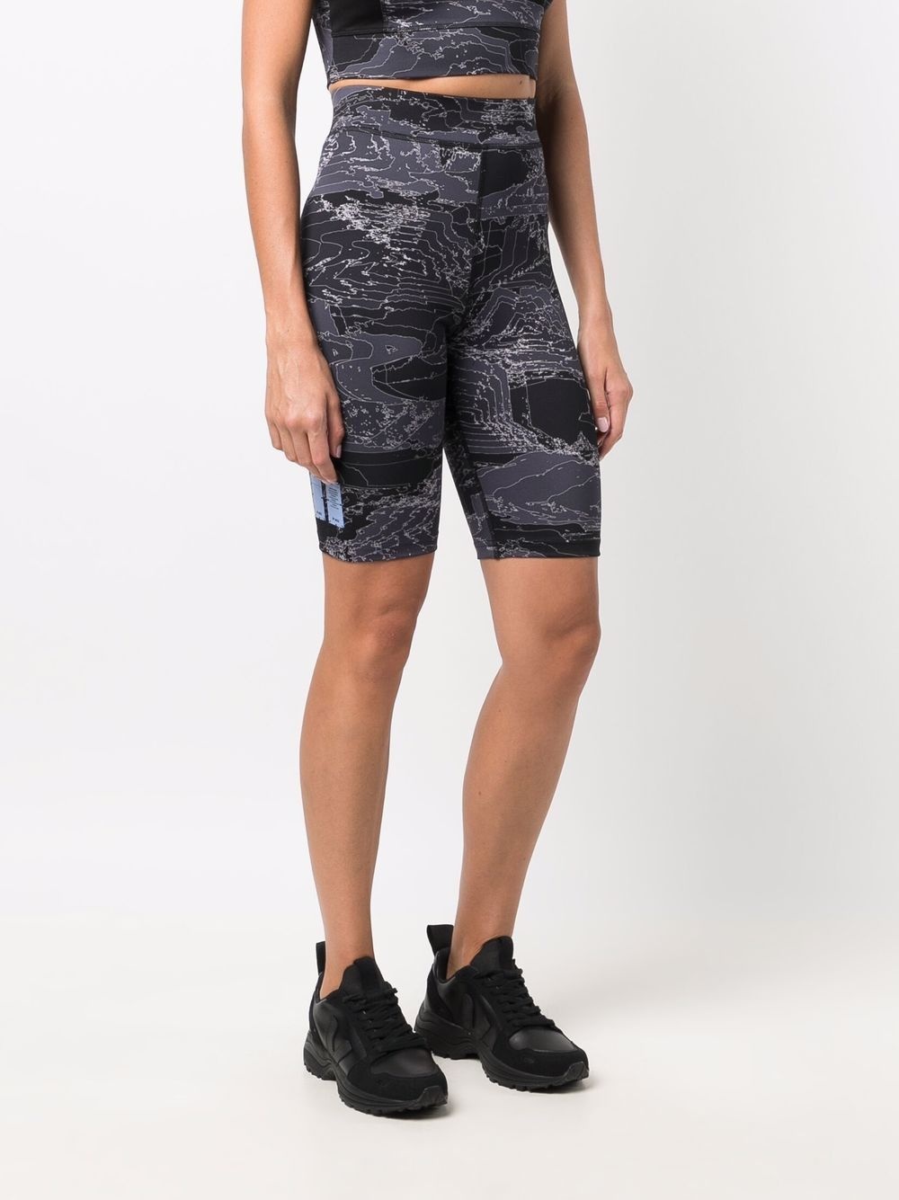 high-rise fitted cycling shorts - 3