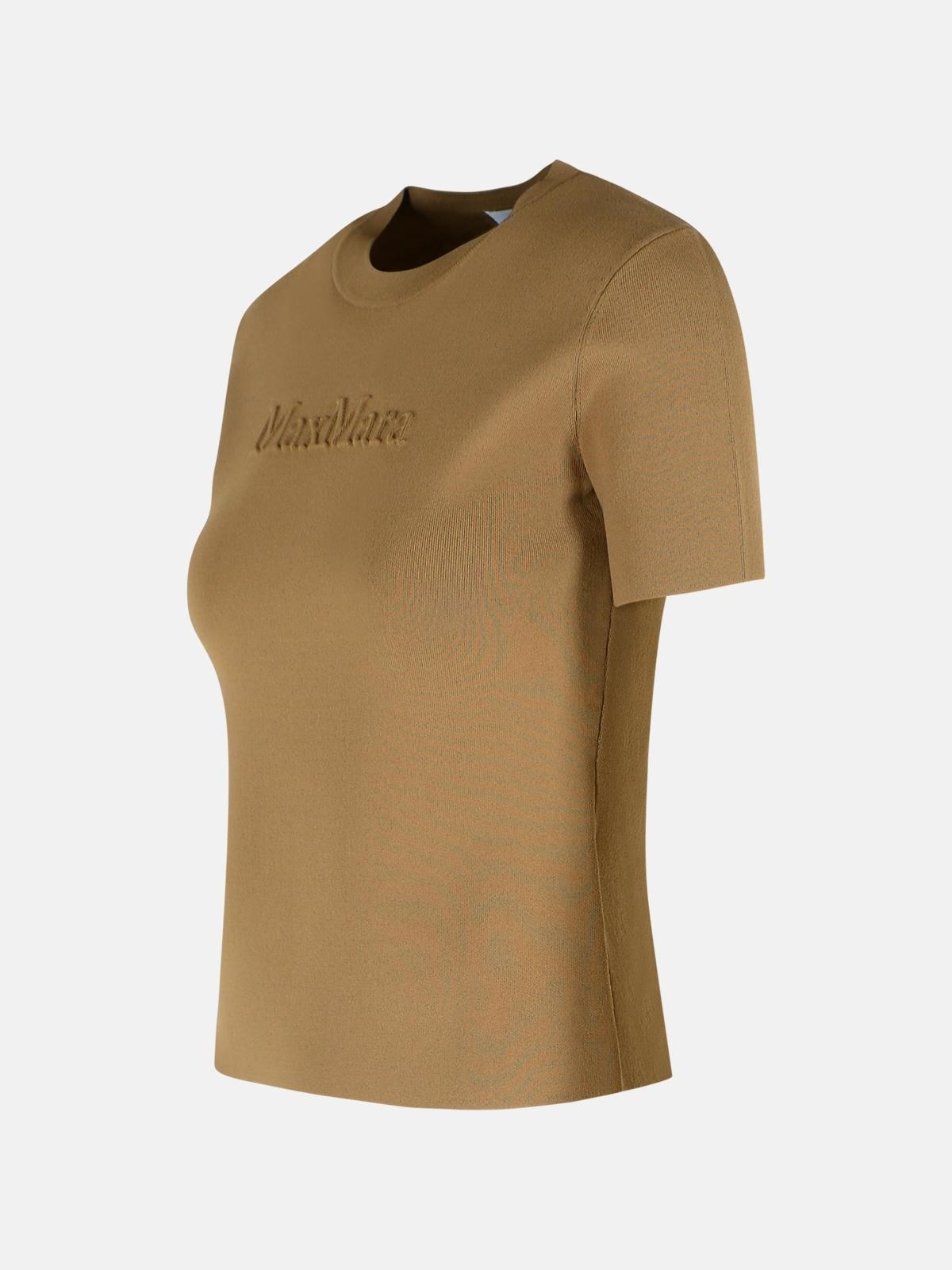 'ADELIO' HAZELNUT VISCOSE BLEND T-SHIRT - 2