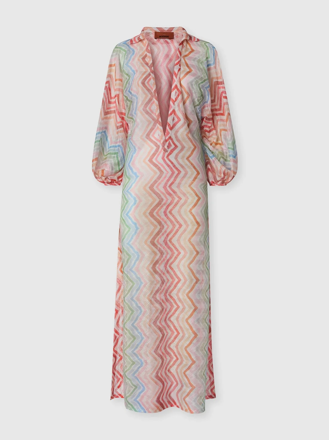 Long zig zag printed cover-up - 1