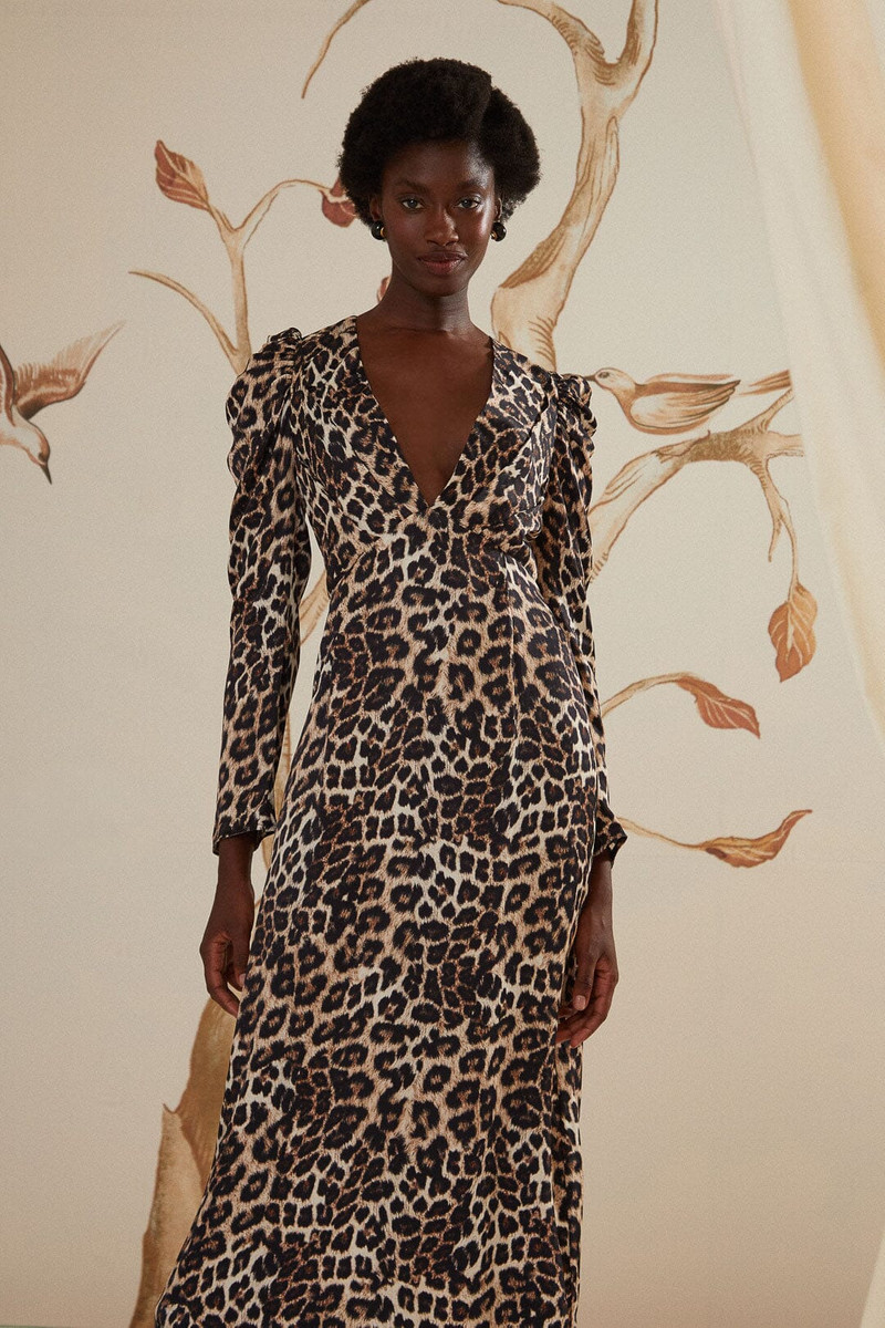 FARM RIO Cream Natural Skin Lenzing™ Ecovero™ Viscose Midi Dress outlook