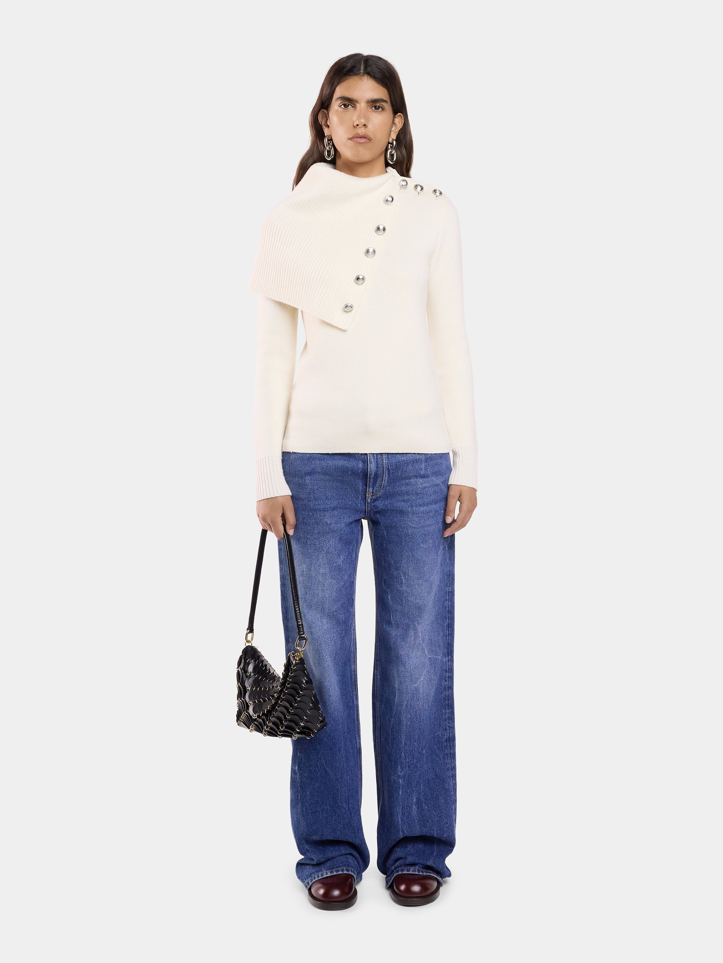 PACO SHOULDER CLUTCH IN CALFSKIN LEATHER - 3