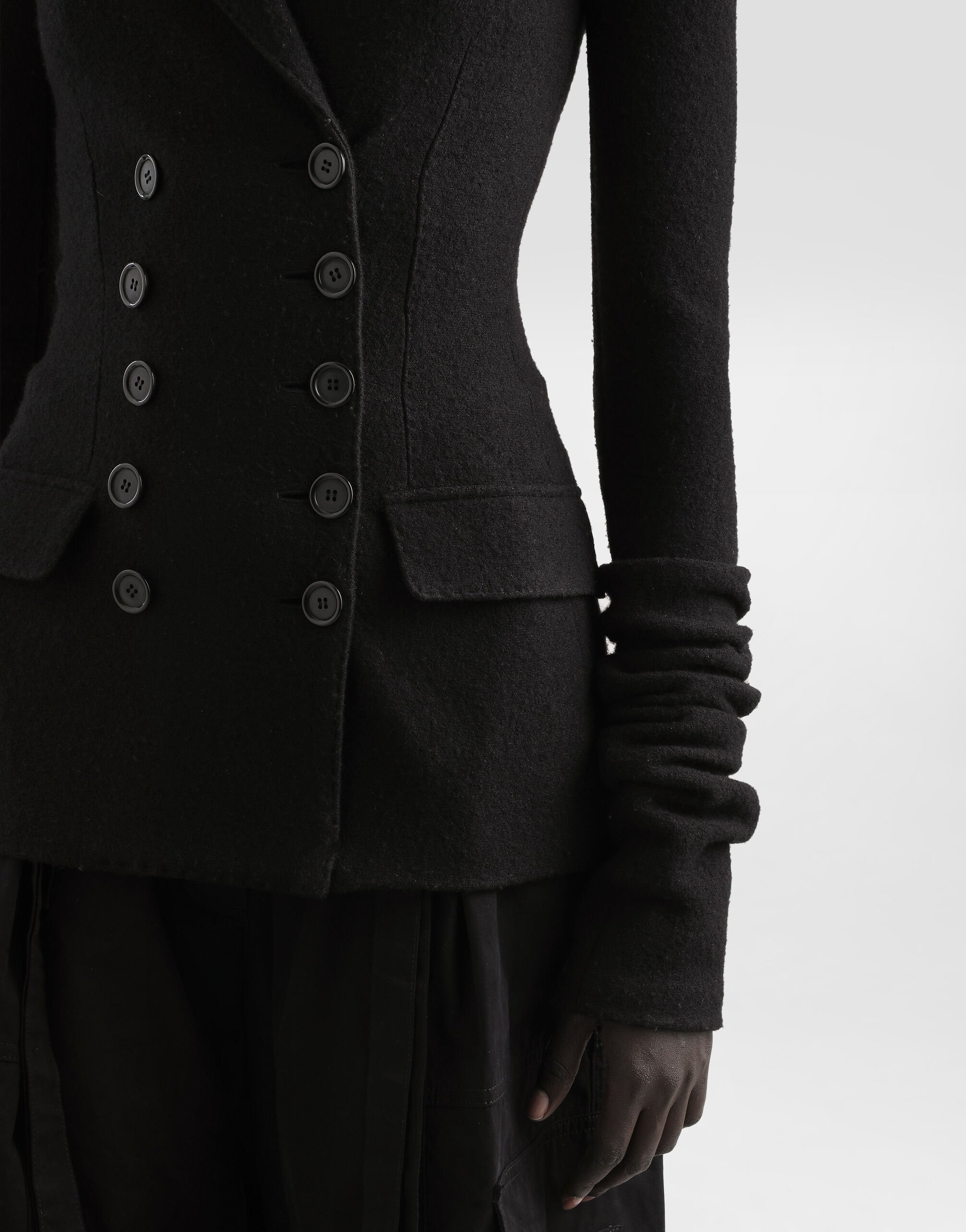 Double-breasted jacket inwool cloth - 5