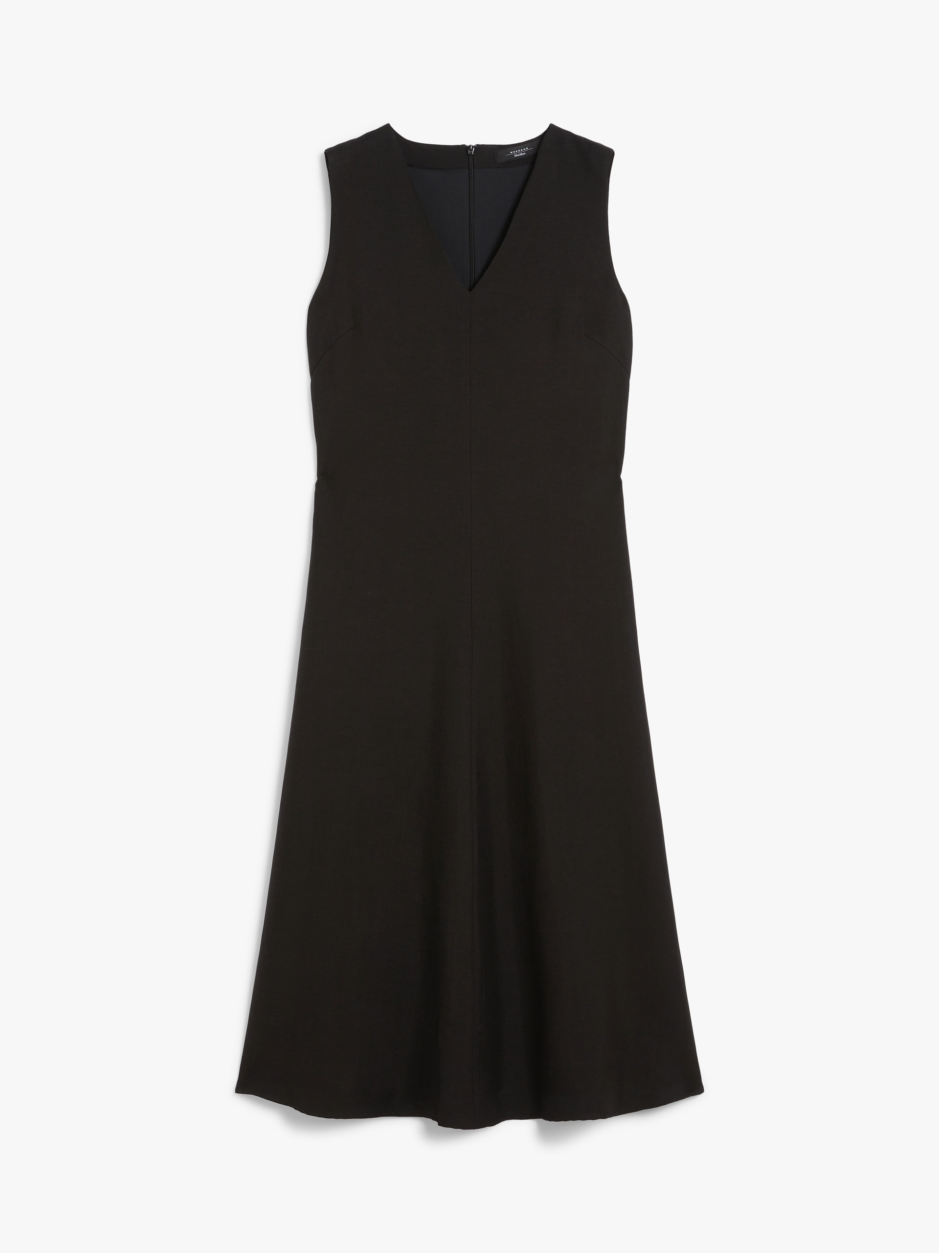 EGOISTA Viscose and linen canvas flared dress - 1