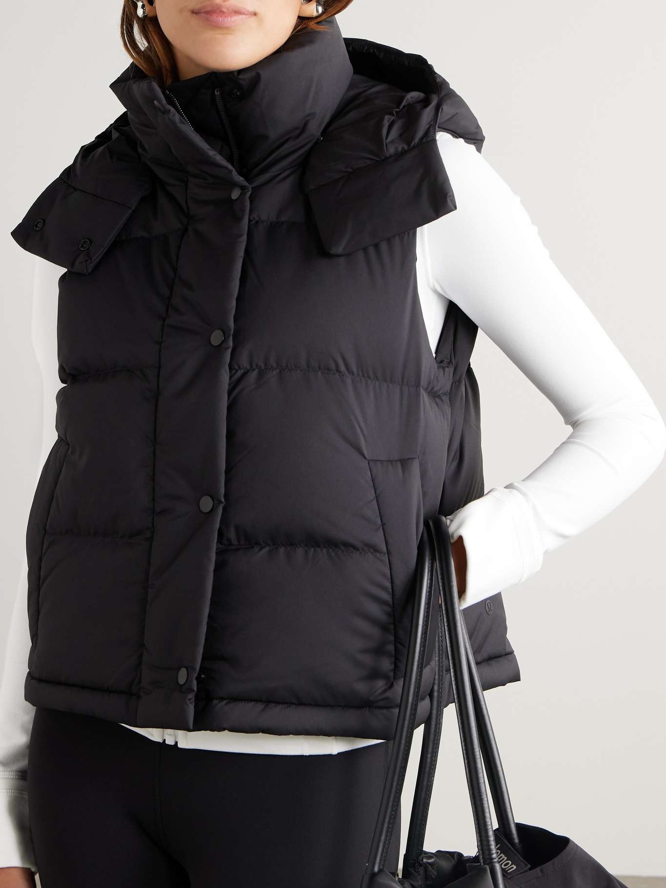 lululemon Wunder Puff quilted SoftMatte™ hooded down vest Black