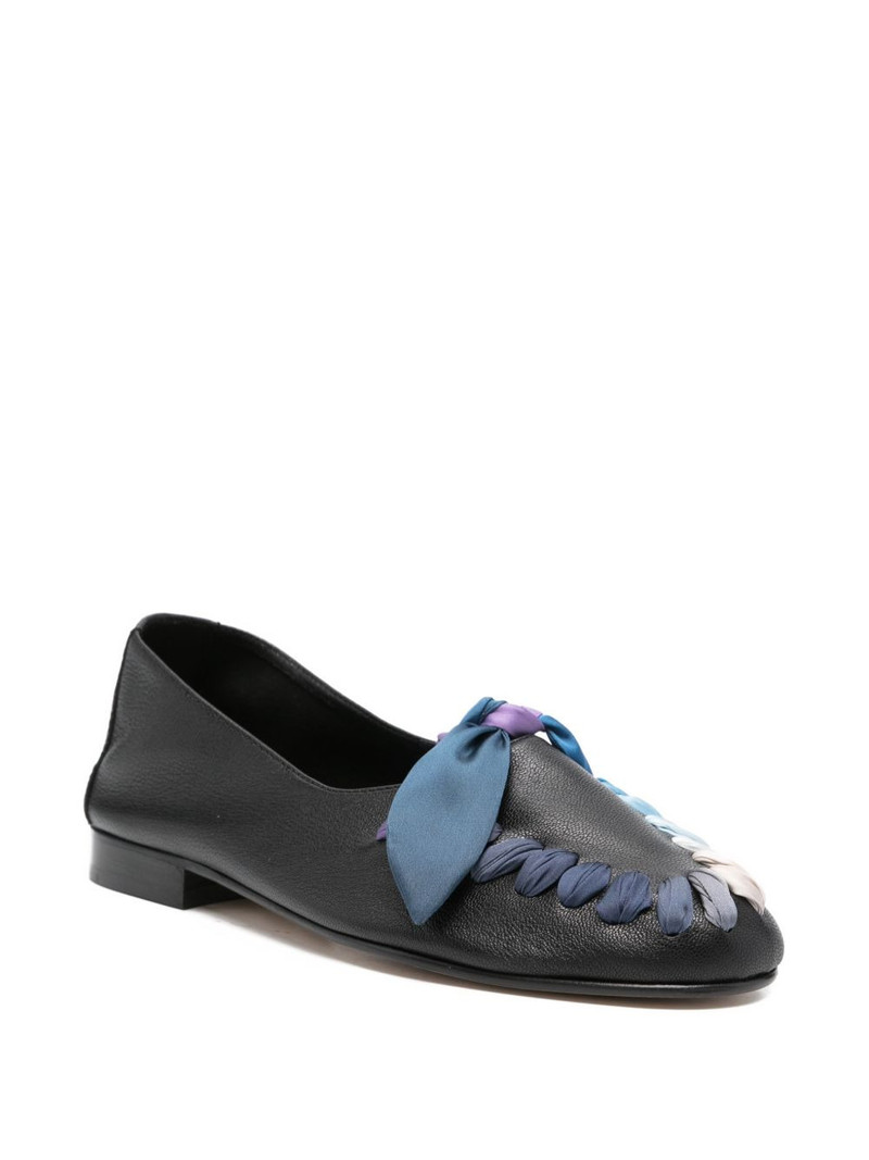 HEREU bow-detail loafers outlook