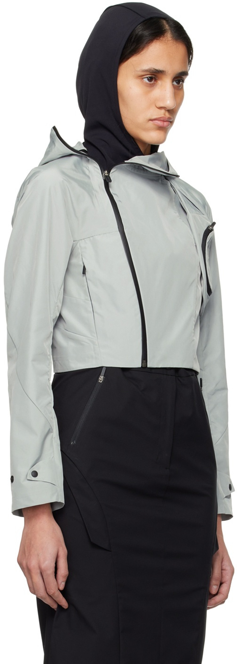 HYEIN SEO SSENSE Exclusive Gray Jacket outlook