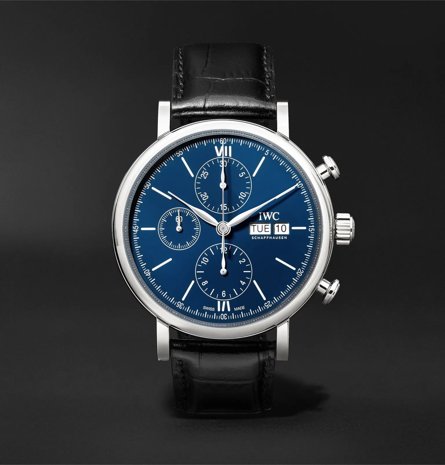 Portofino 150 Years Limited Edition Chronograph 42mm Lacquered-Dial Stainless Steel and Alligator Wa - 1