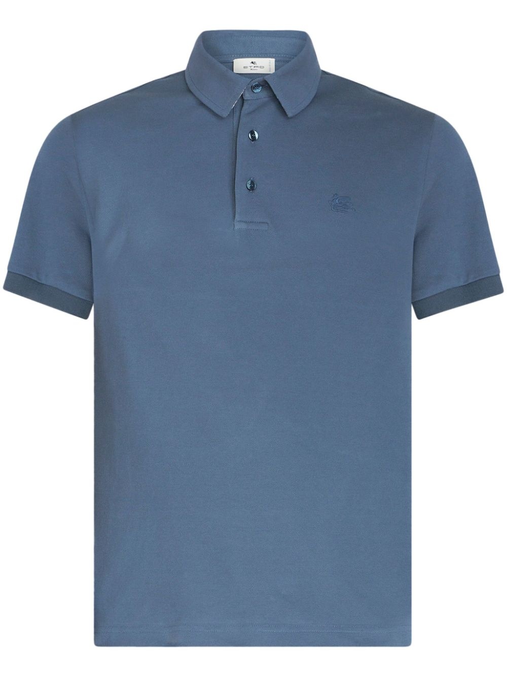 Pegaso-embroidered cotton polo shirt - 1