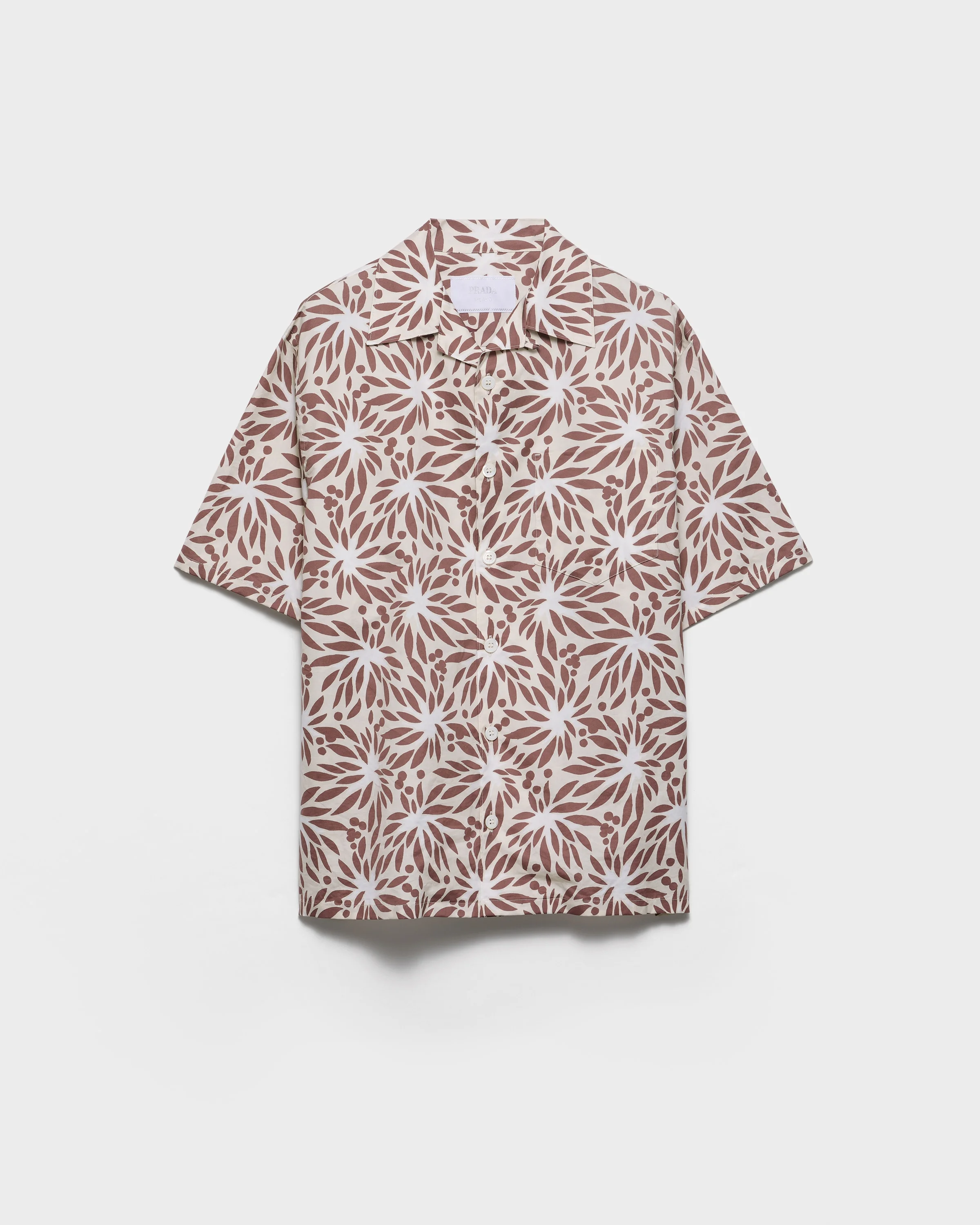 Printed cotton bowling shirt - 1