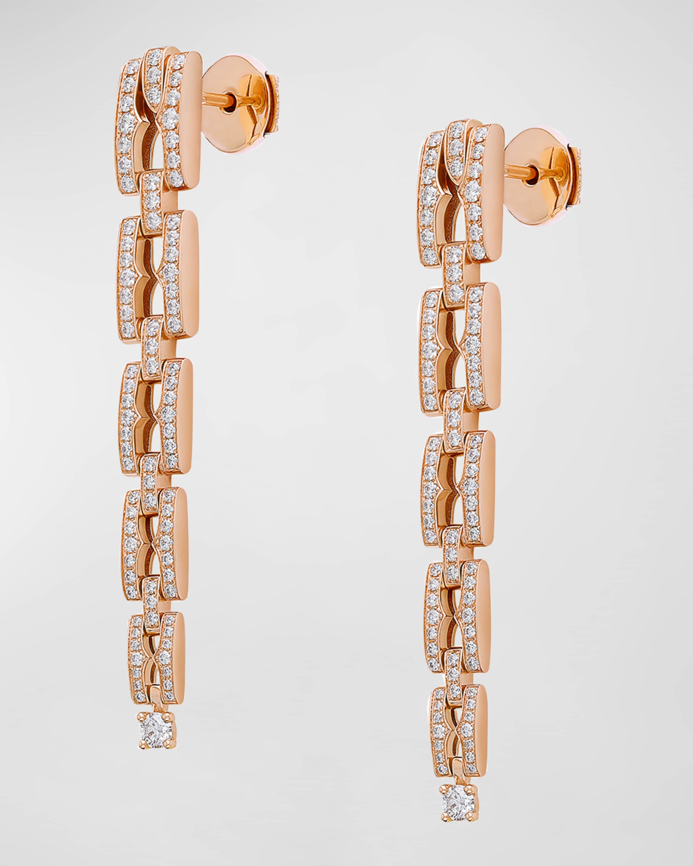 B.Zero1 18k Link Earrings in Rose Gold - 1