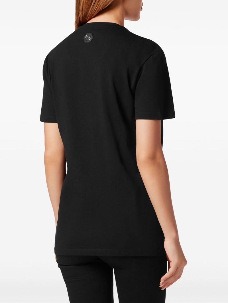 crystal-embellished tattoo-print T-shirt 4