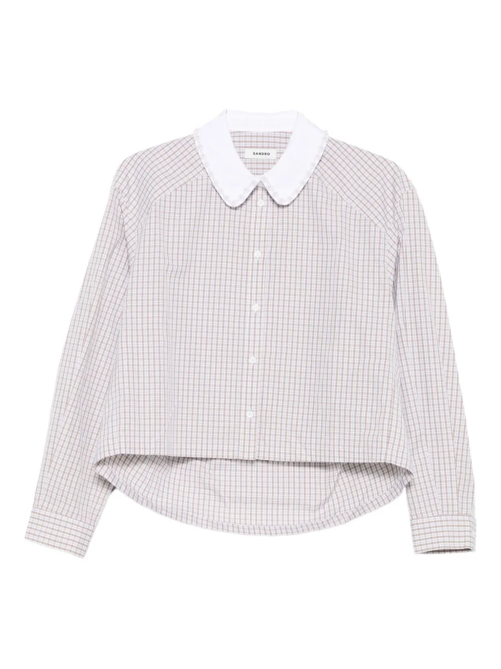 checked Peter Pan collar shirt - 1
