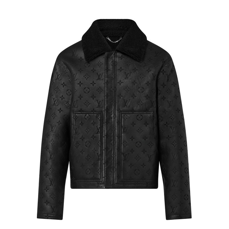Shearling Embossed Monogram Jacket 1