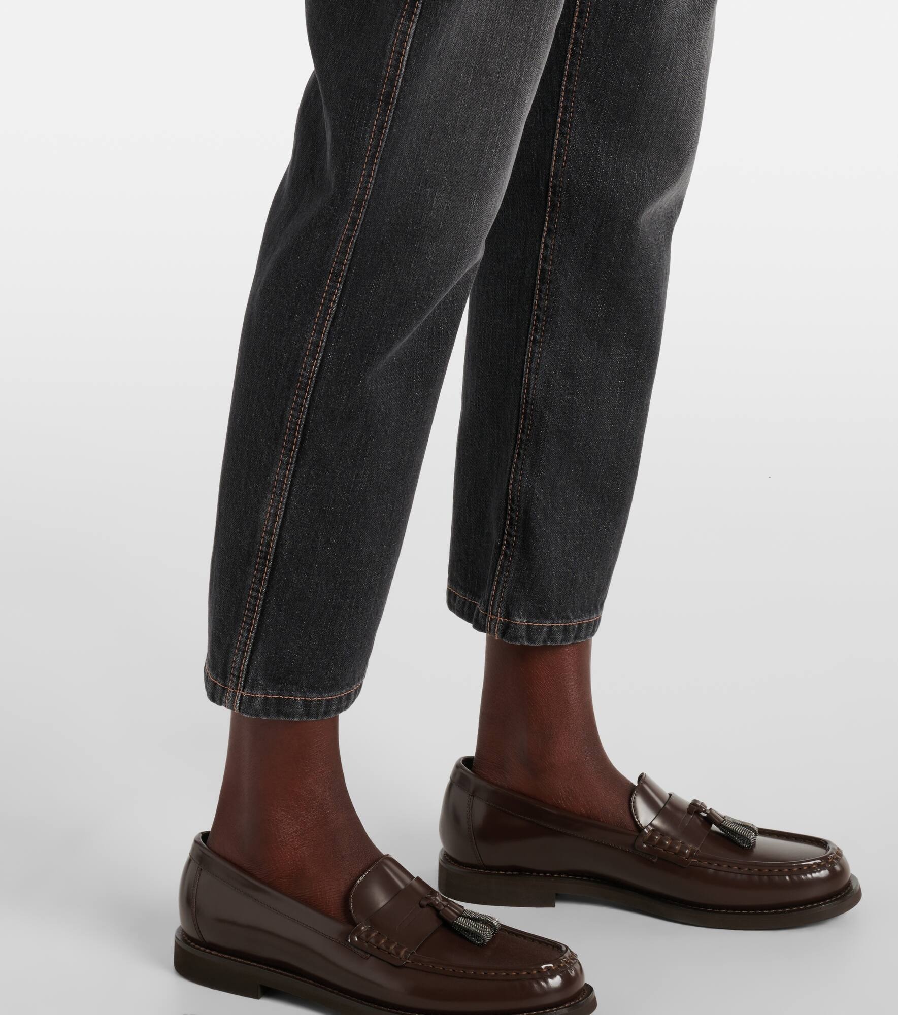 Logo straight jeans - 6