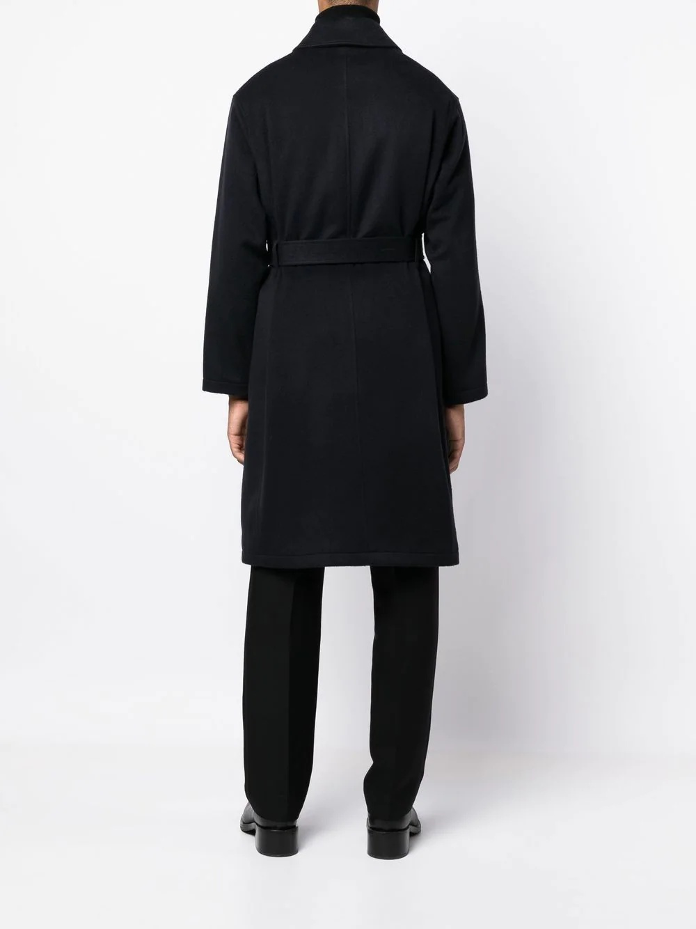 belted wool-cashmere blend trench coat - 4