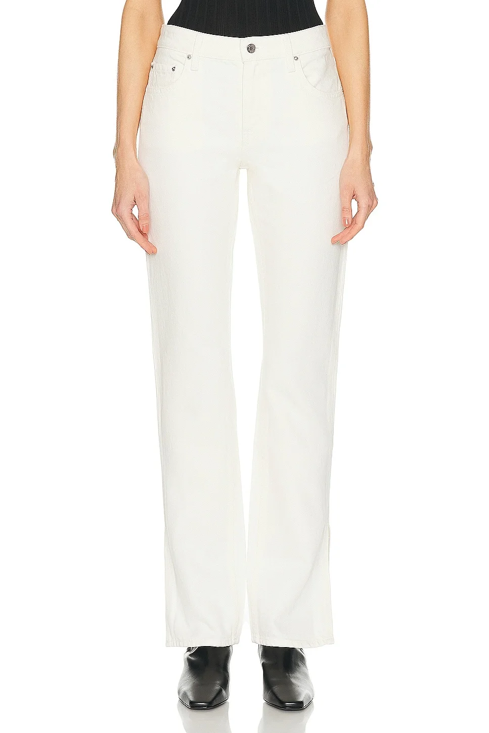 Hailey Low Rise Boot With Slit Hem - 1