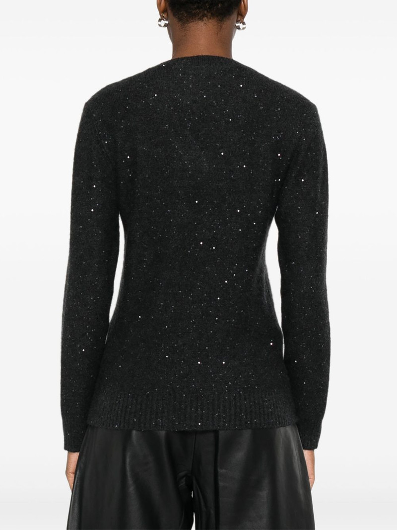 sequin-embellished V-neck sweater 4