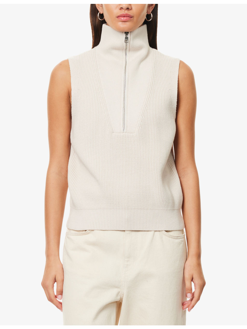 Amina High-Neck Knitted Vest - 3