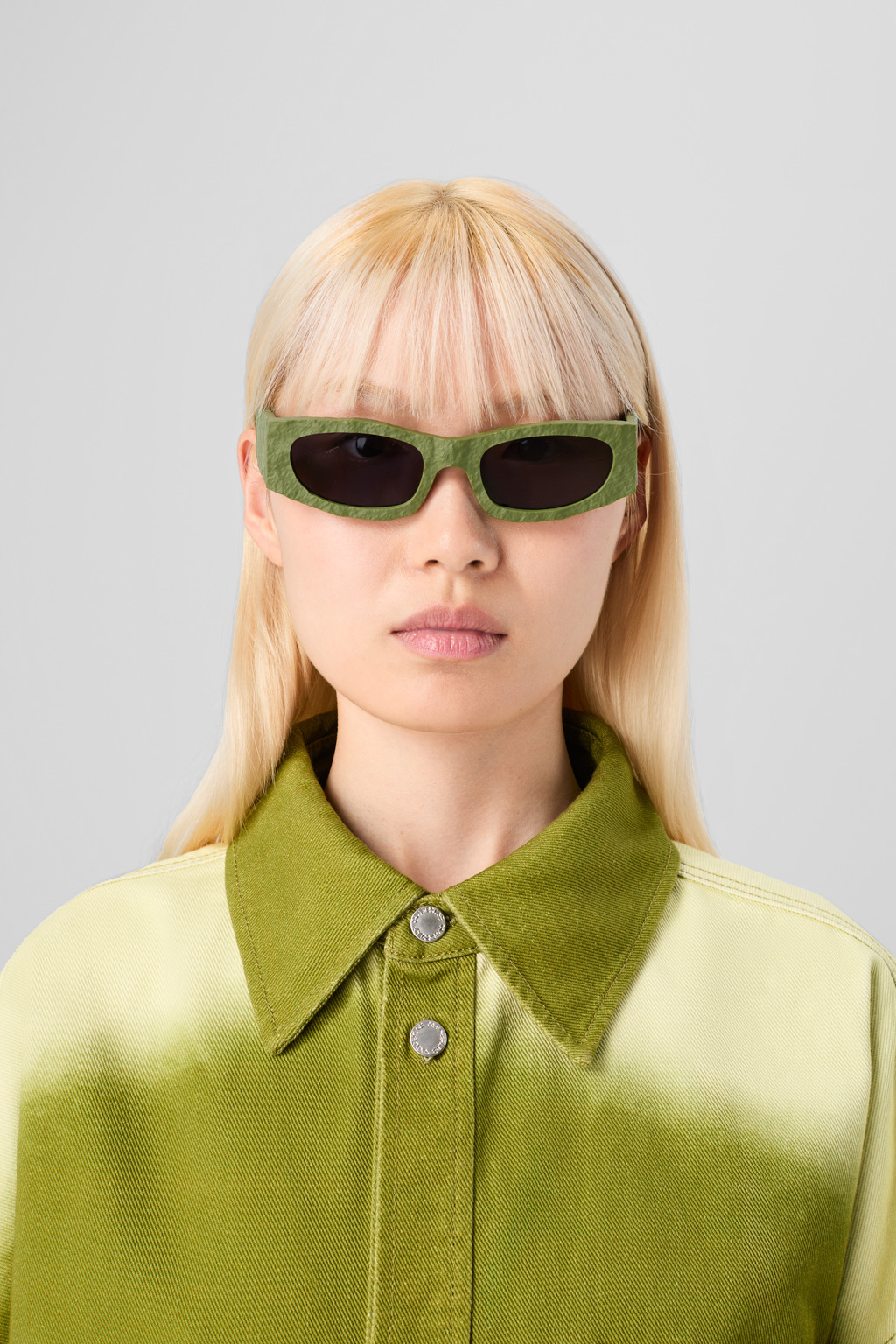 Green HIRMU Acetate Sunglasses - 1