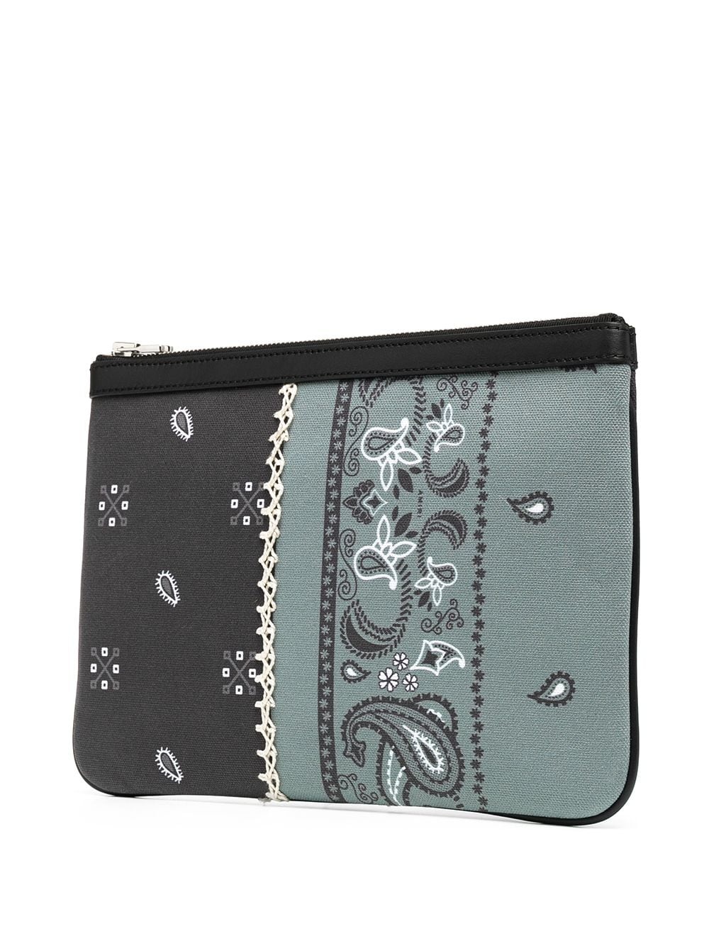 paisley print clutch bag - 3