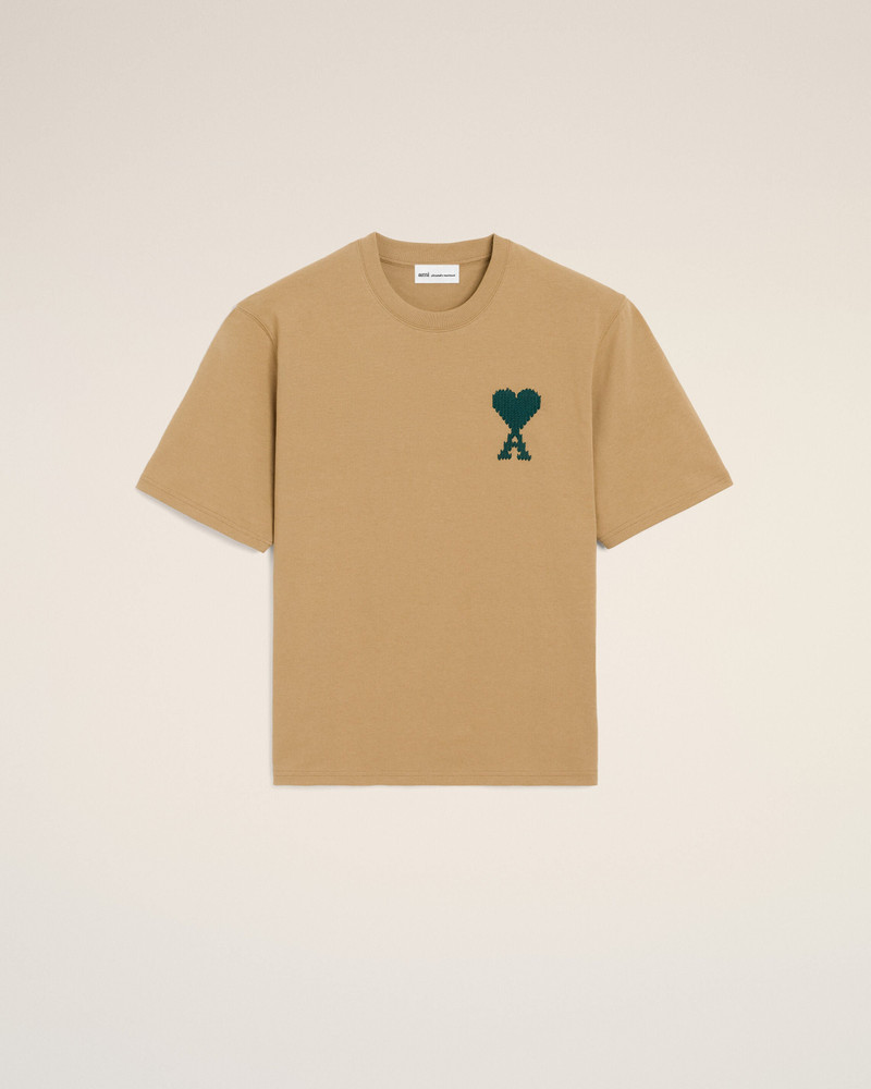 BEIGE COTTON AMI DE COEUR T-SHIRT 1