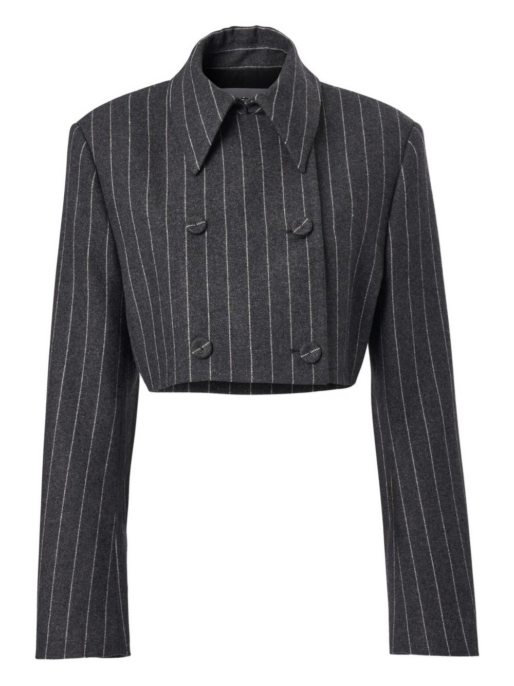 pinstripe double-breasted jacket - 1