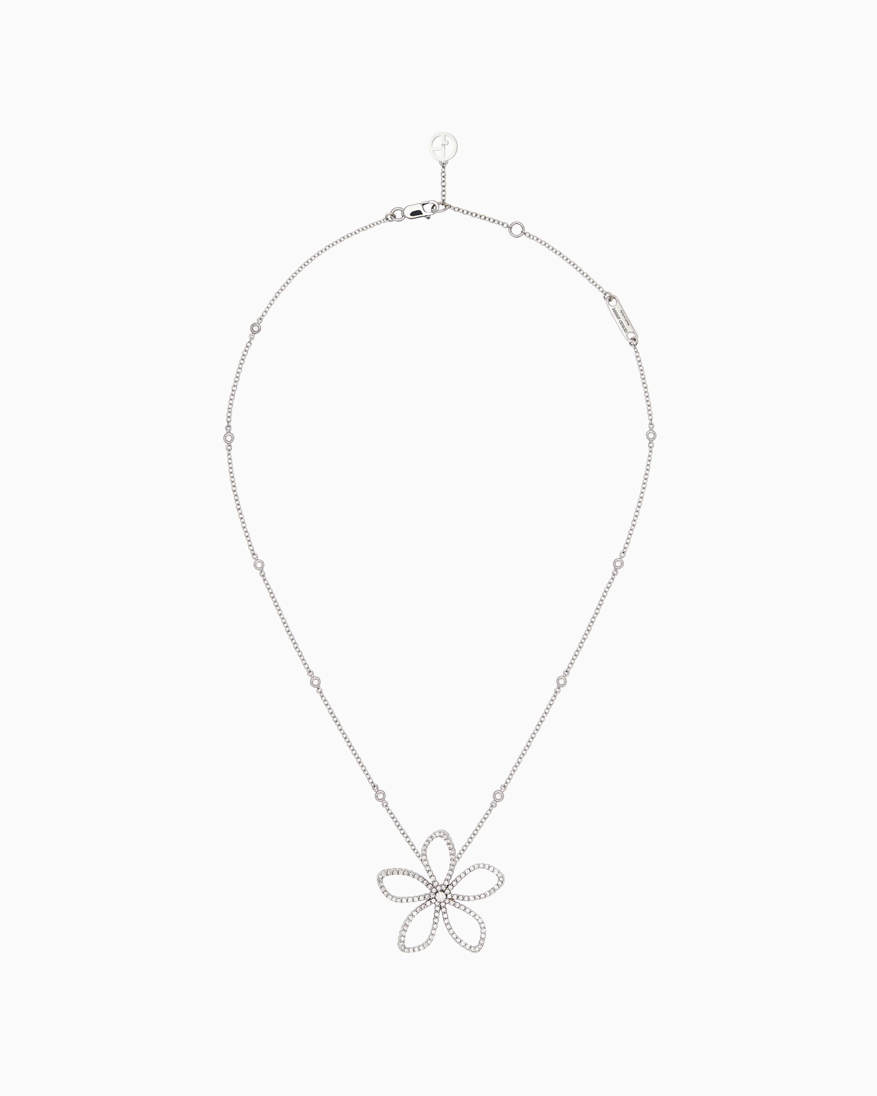 18K WHITE-GOLD, DIAMOND SÌ NECKLACE - 1