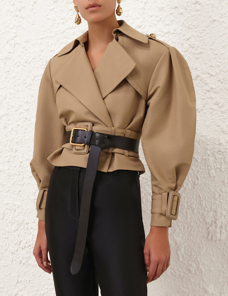 Zimmermann CRUSH CROPPED TRENCH COAT outlook