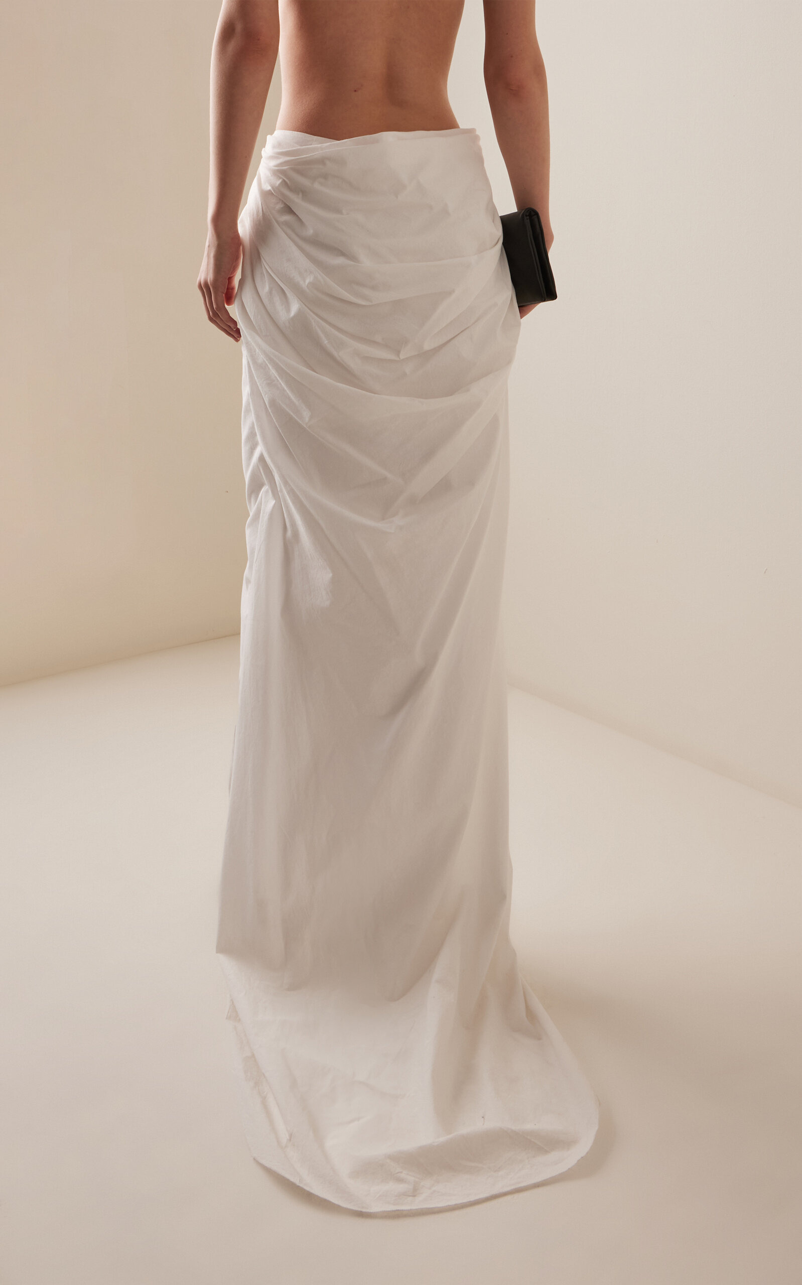 Cotton Bustle Skirt white - 4