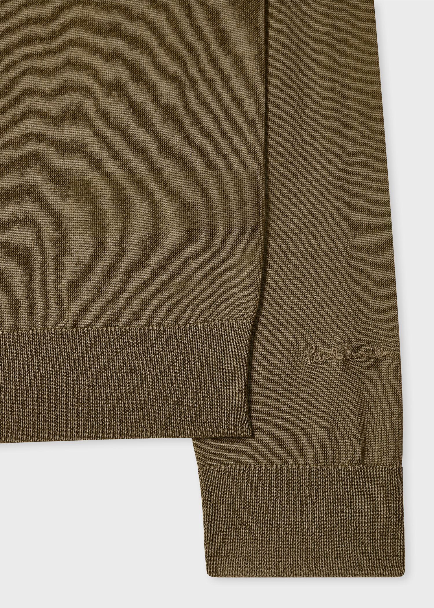 Khaki Merino Wool Sweater - 2