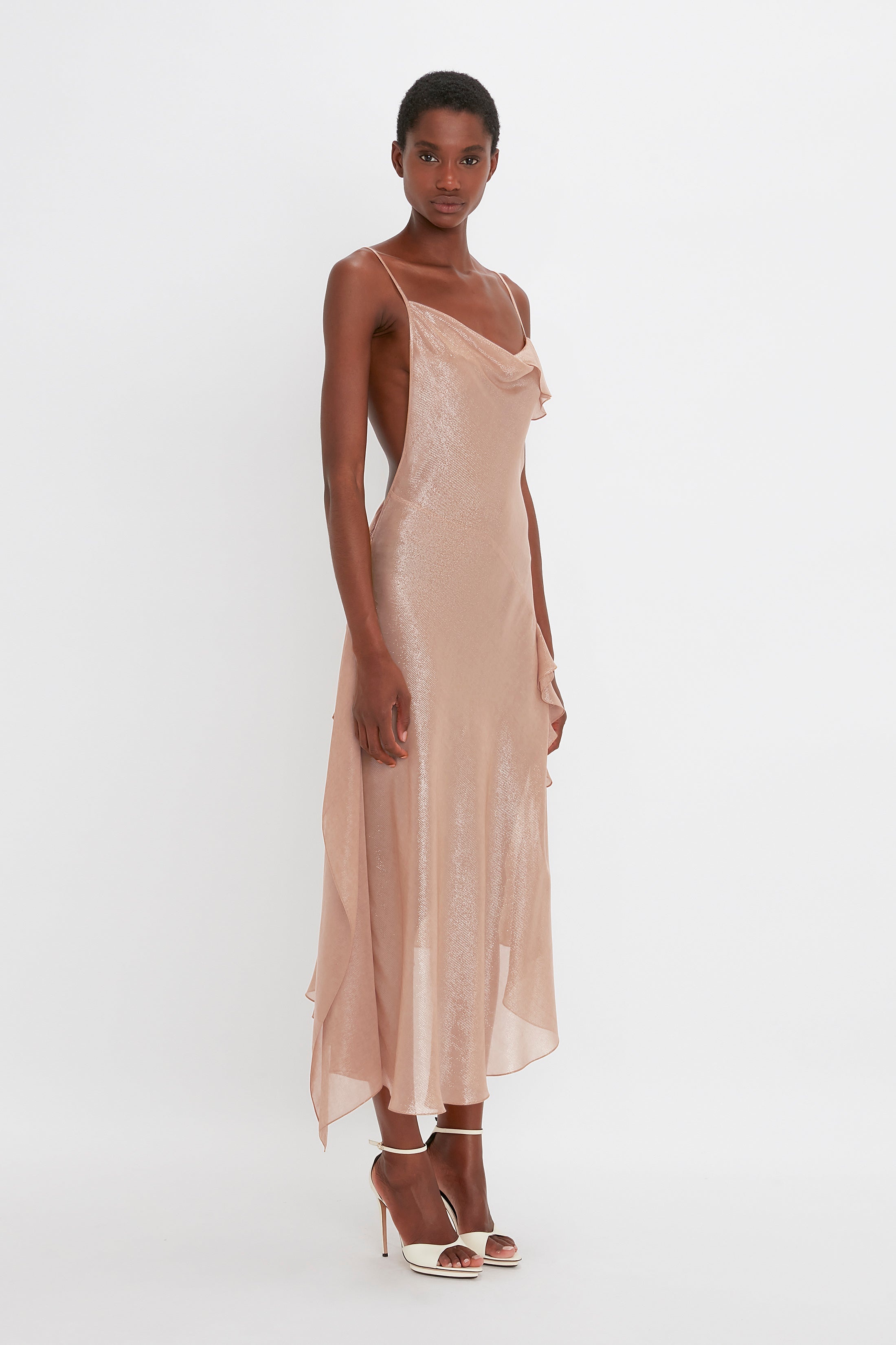 Victoria Beckham Bias Cami Slip Dress In Rosewater | REVERSIBLE