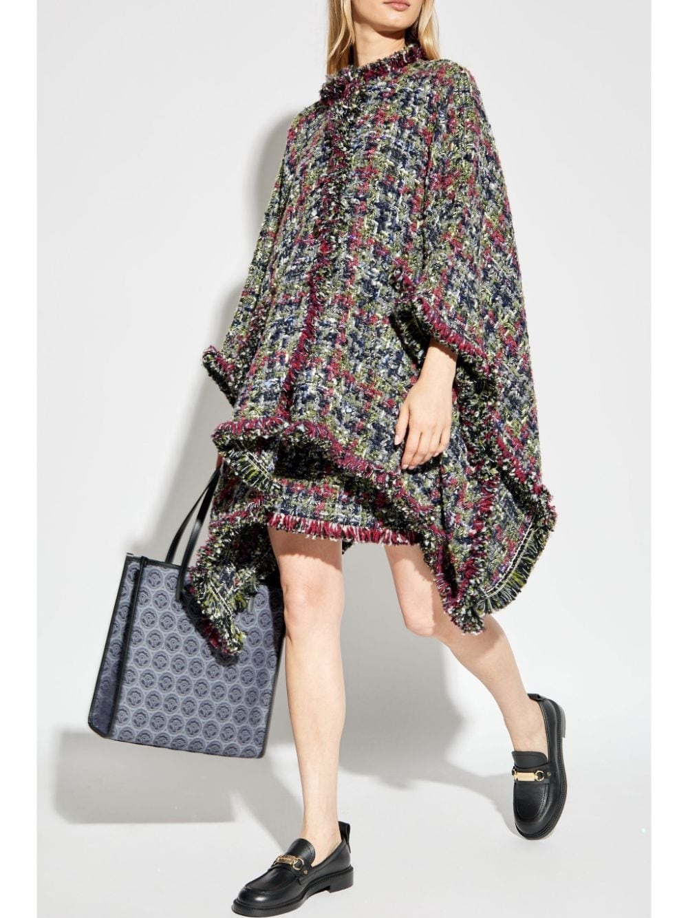 tweed-bouclÃ© check mini skirt - 2