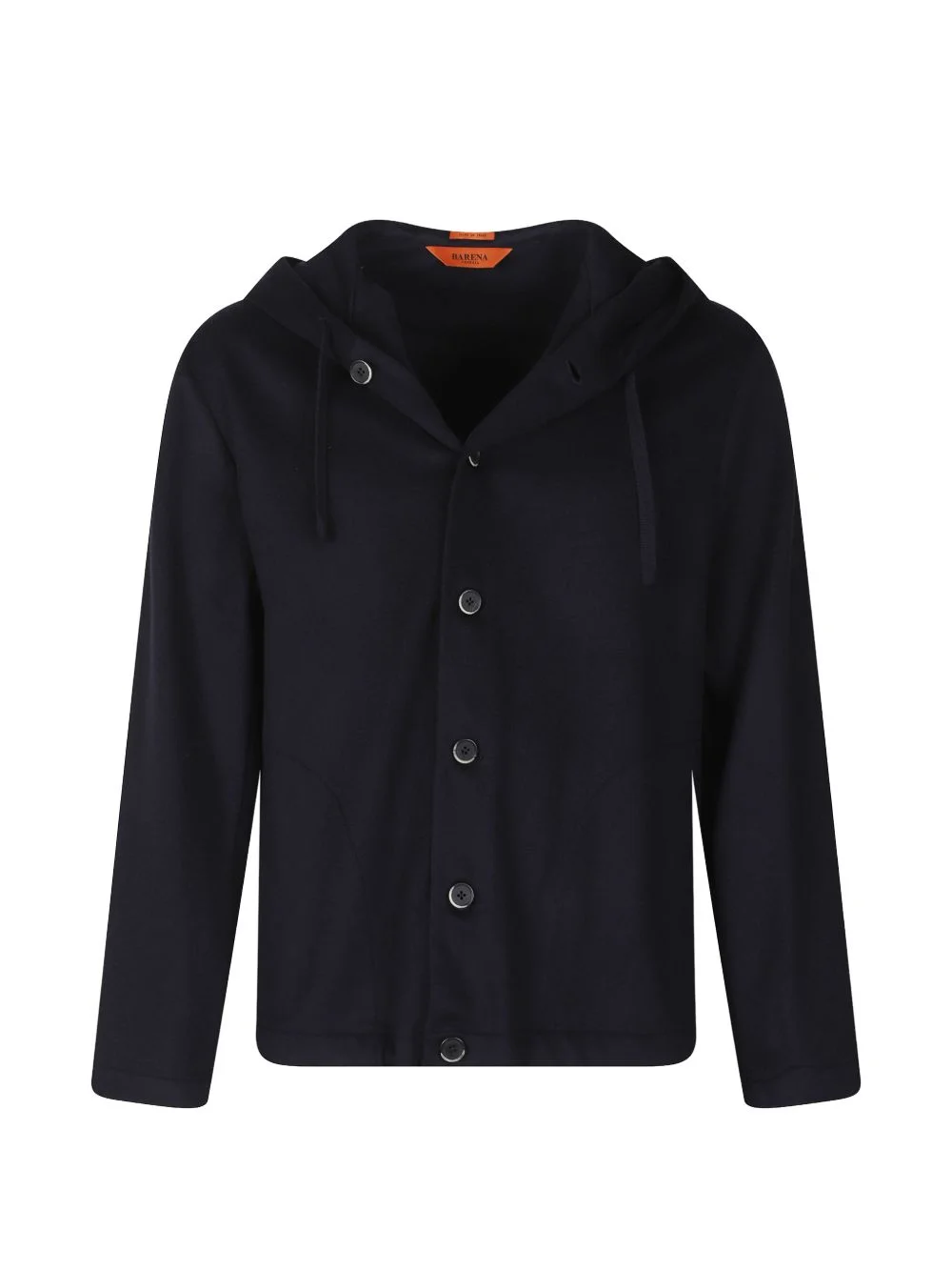 button wool hoodie - 1