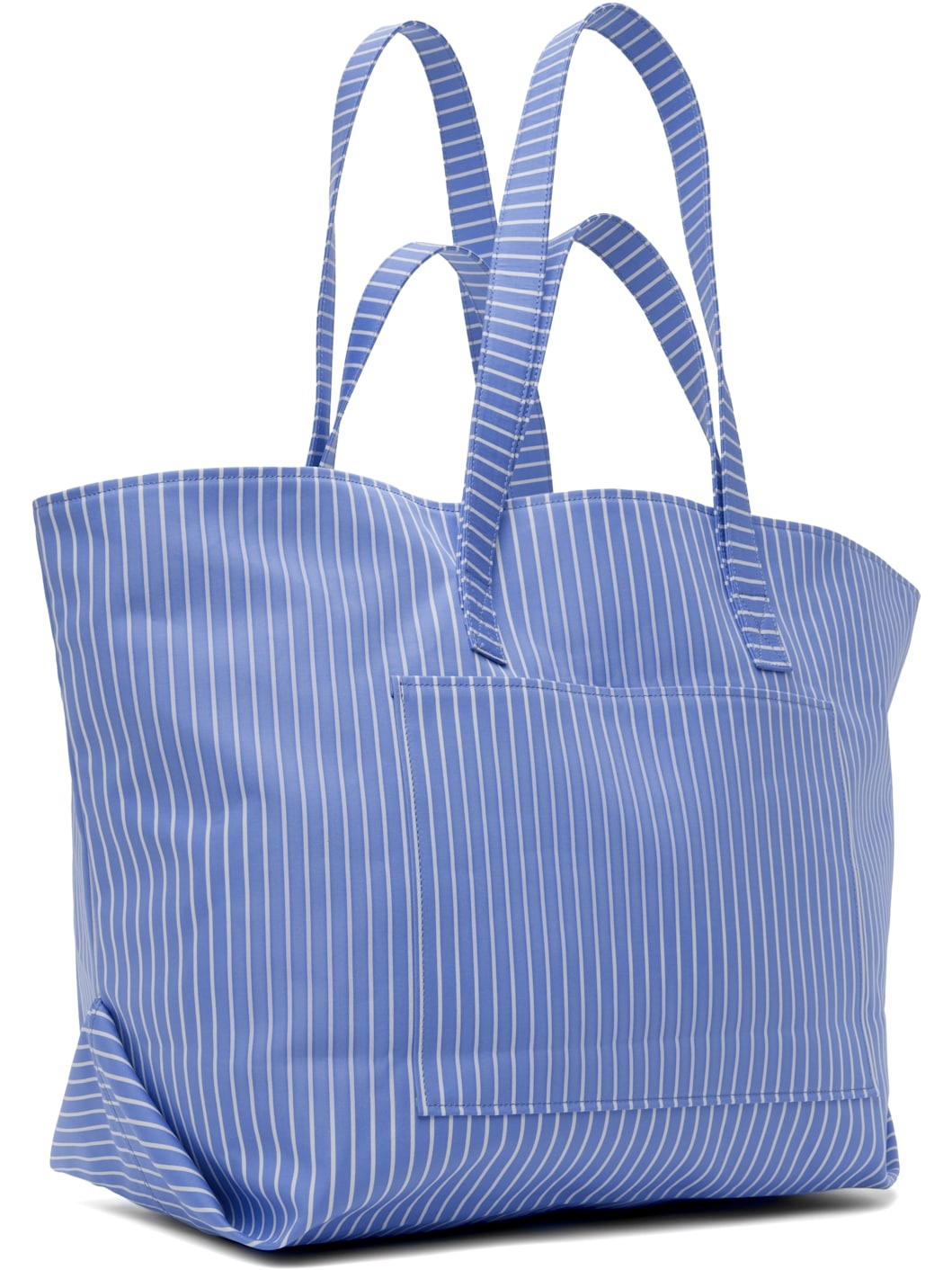 Blue & White Twill Bonded Tote - 3