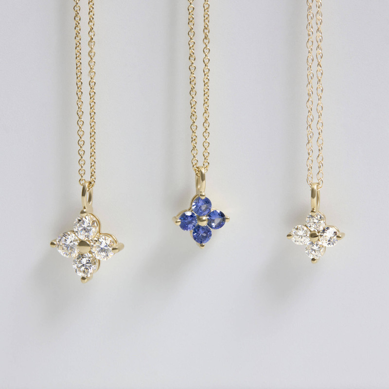 1CTW Luckiest Clover LAB-Created Diamond Necklace 6
