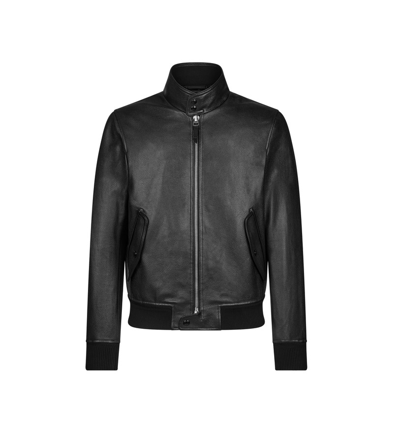 GRAIN LEATHER HARRINGTON 1