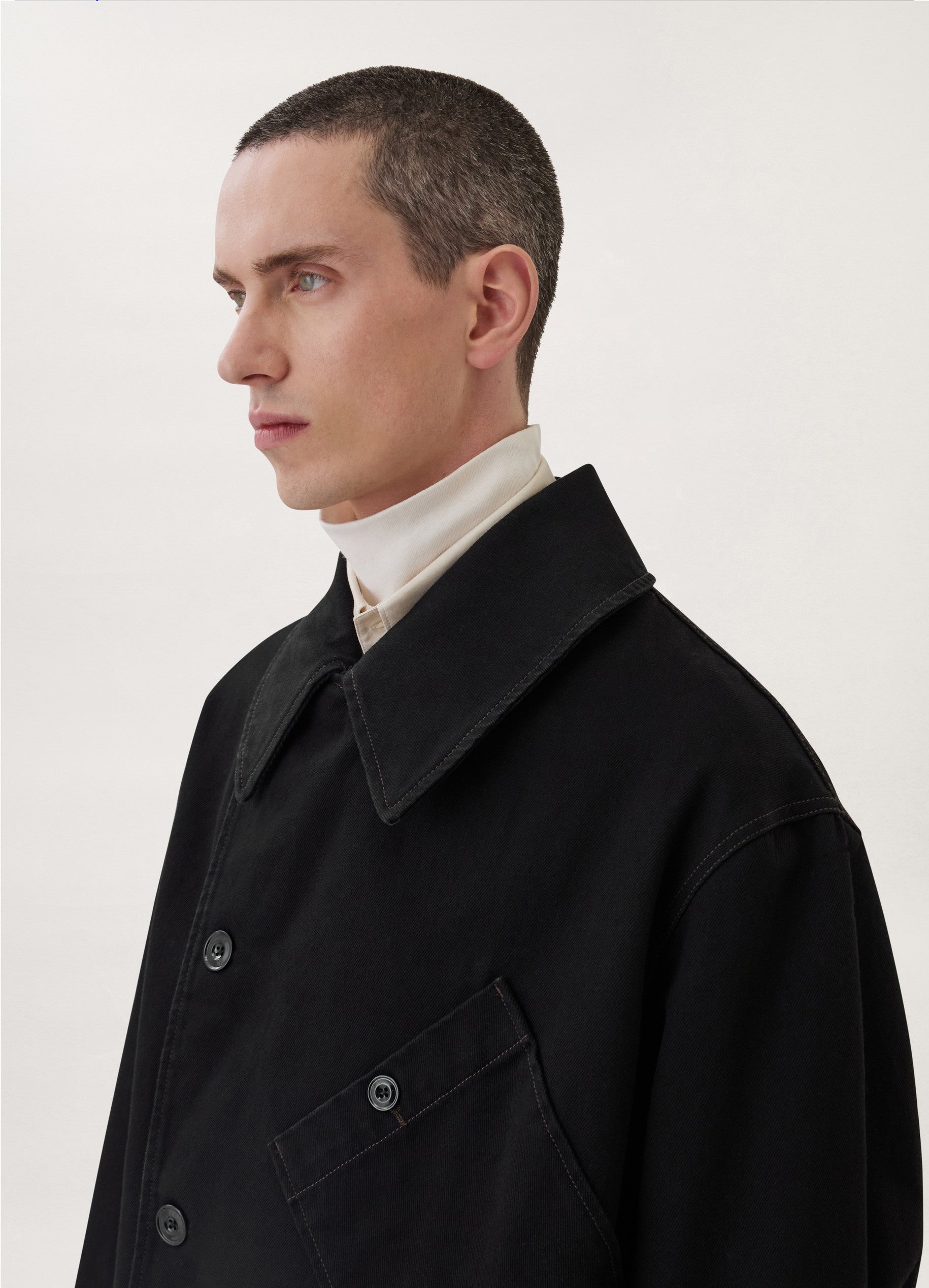 Lemaire DISPATCH JACKET BLACK DENIM | REVERSIBLE