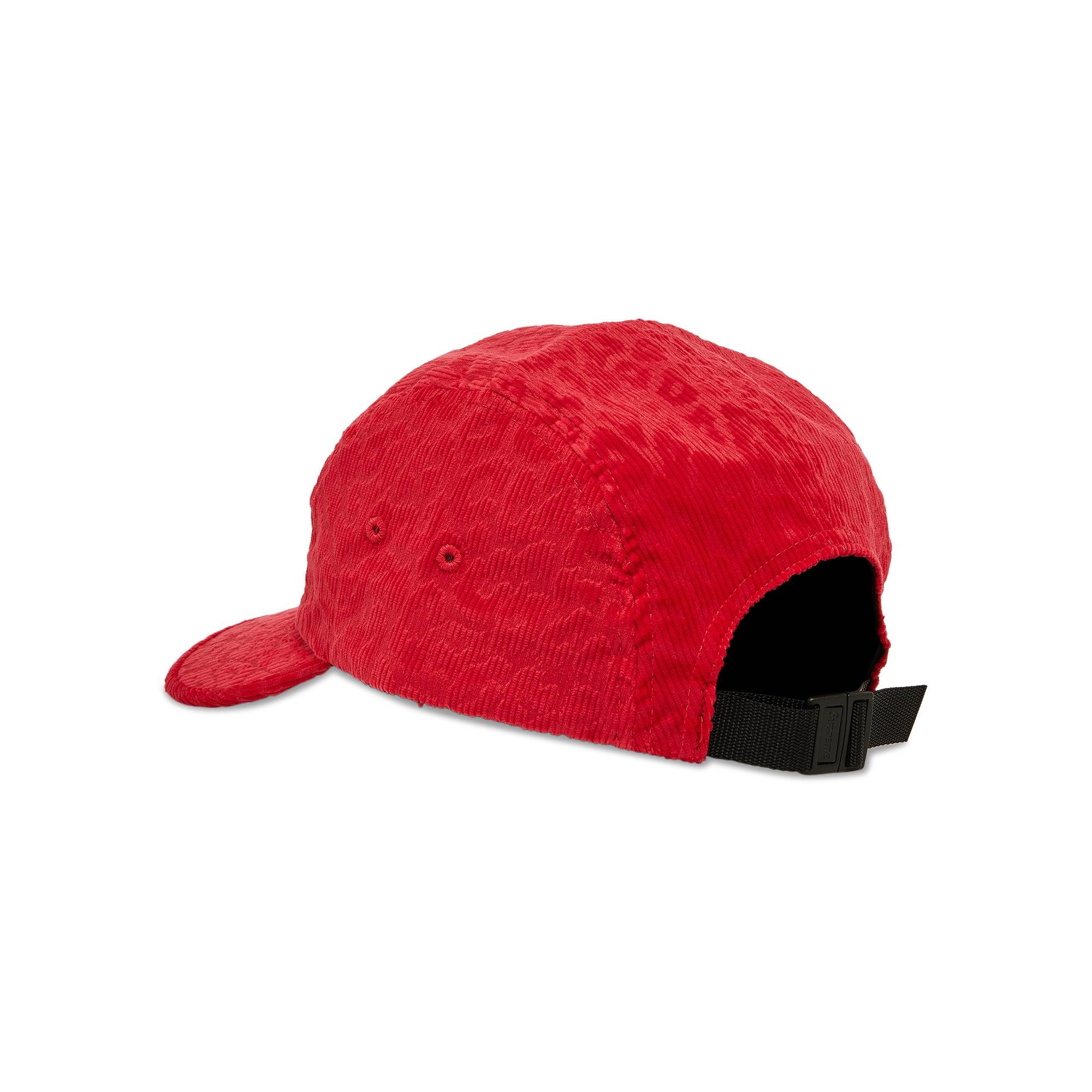 Supreme Leopard Corduroy Camp Cap 'Red'