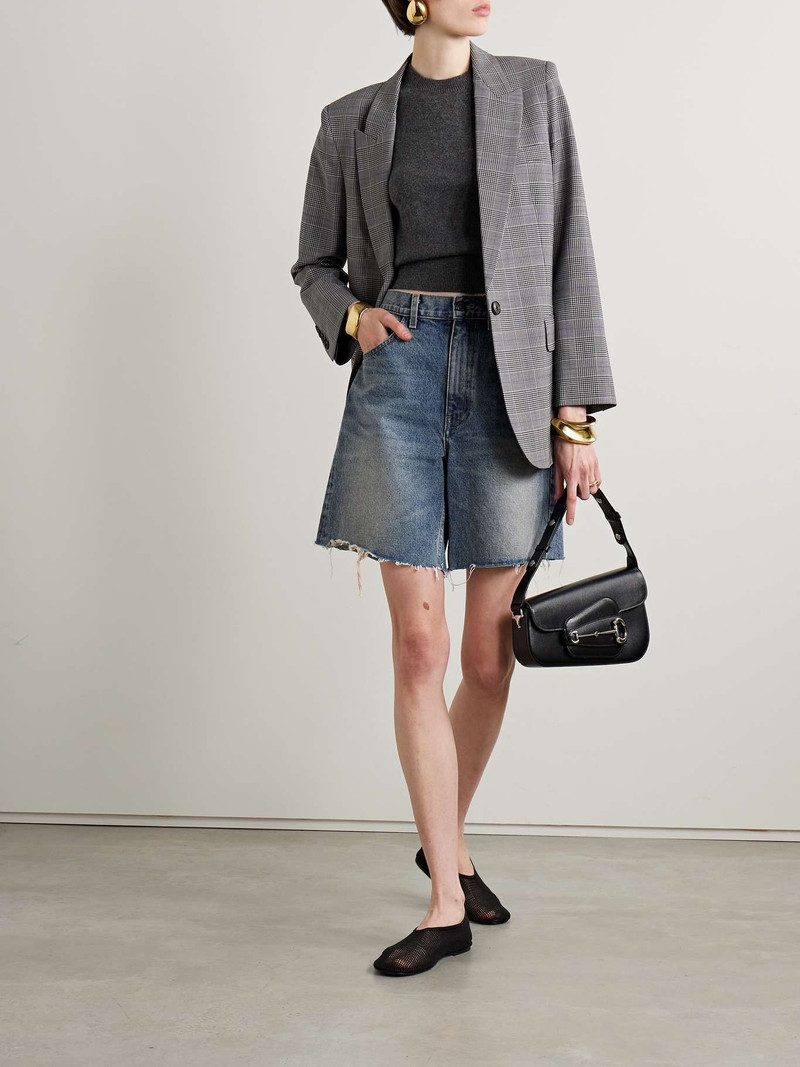 NILI LOTAN Russel frayed denim shorts outlook