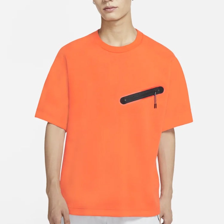 Nike Sportswear NSW TECH FLEECE Short Sleeve Orange CZ3504-837 - 3