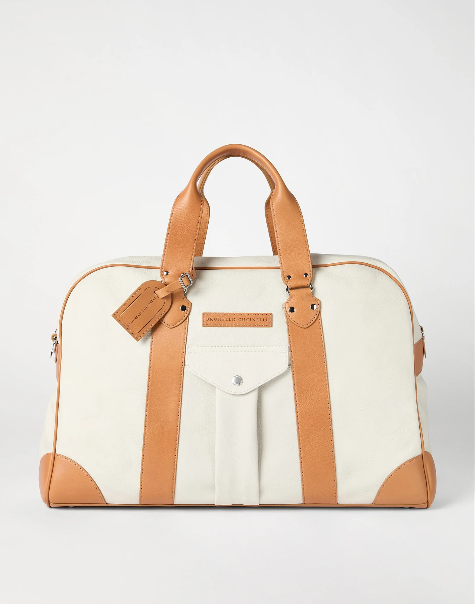 Grained calfskin and cowhide street bag - 1