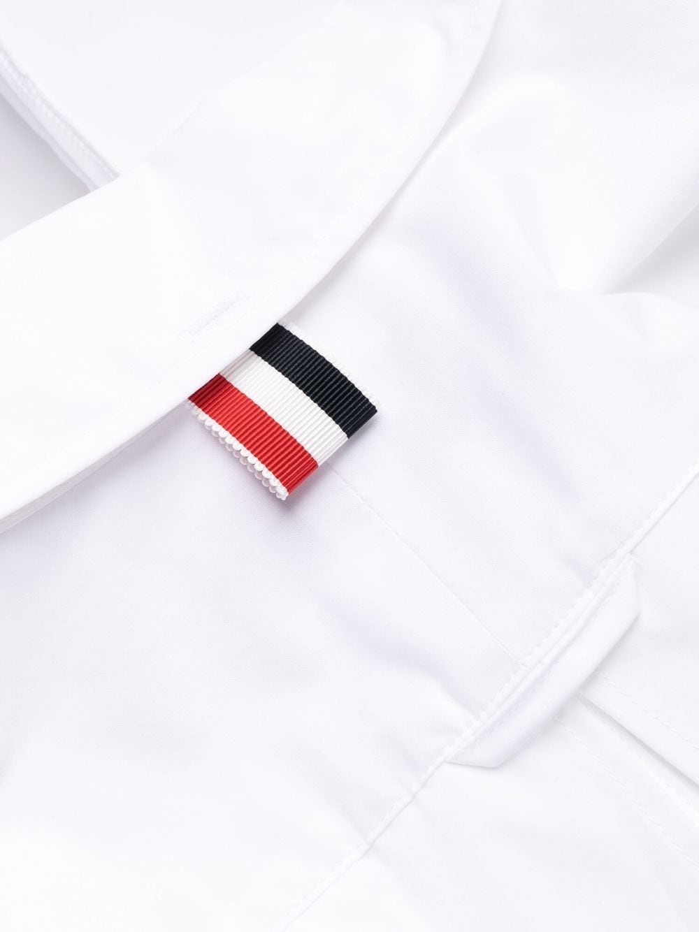 pleat-detail cotton shirtdress - 6