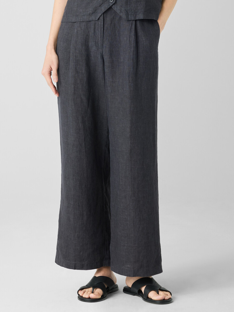 Washed Organic Linen Délavé Trouser Pant 3