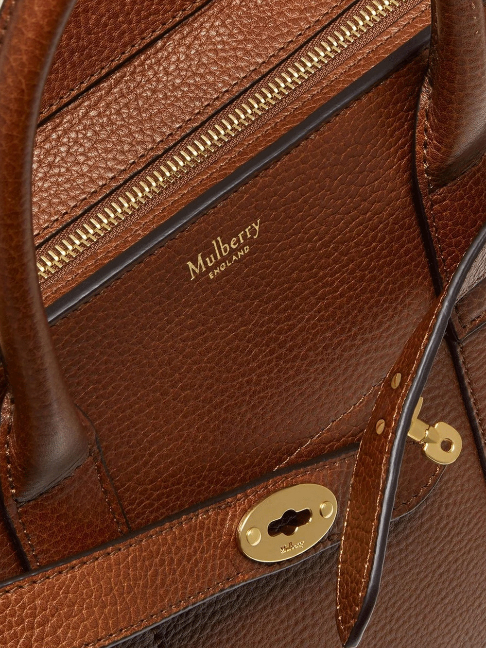 Small Zipped Bayswater Small Classic Grain (Oak) - 5
