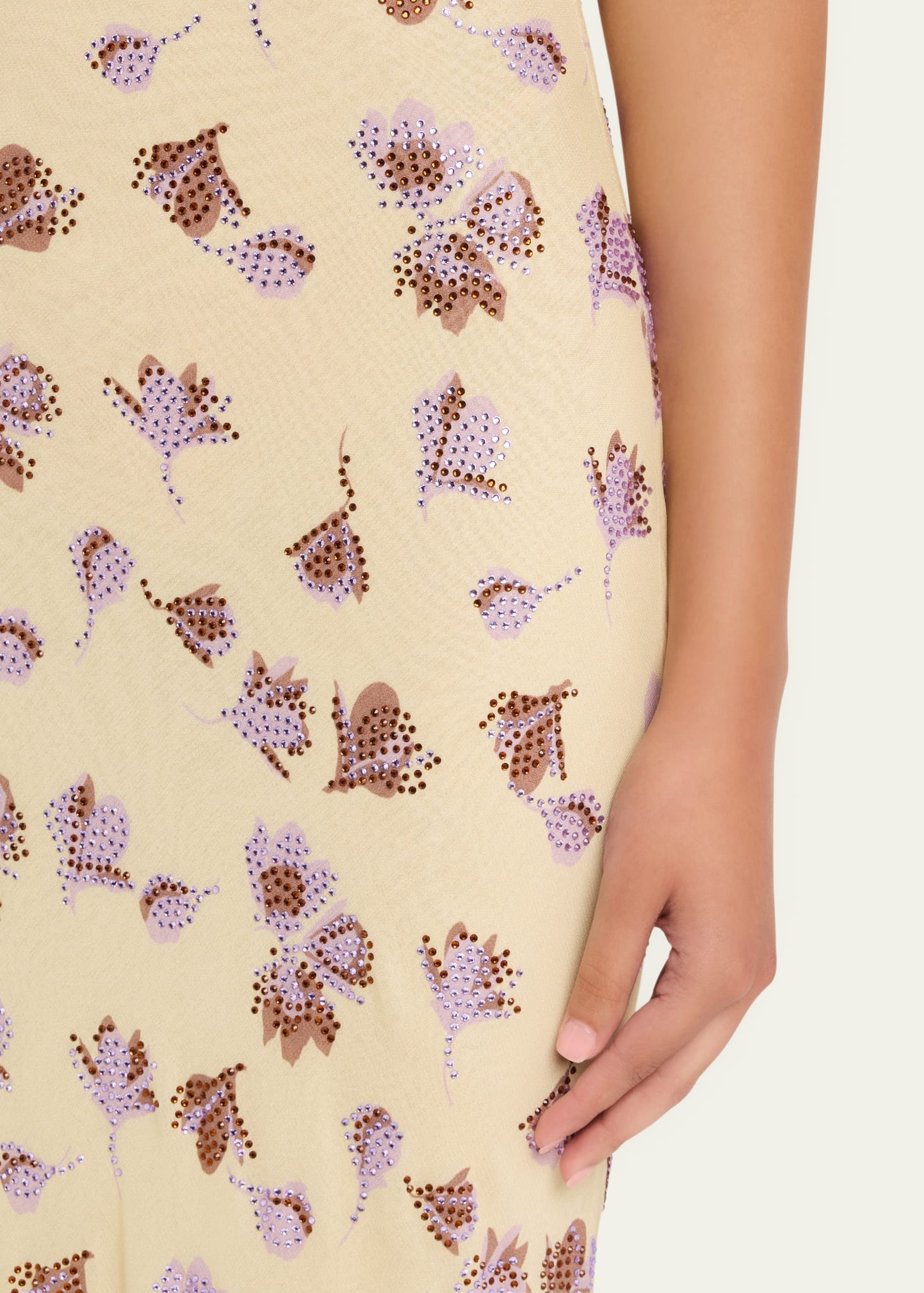 Embellished Floral Maxi Dress - 5