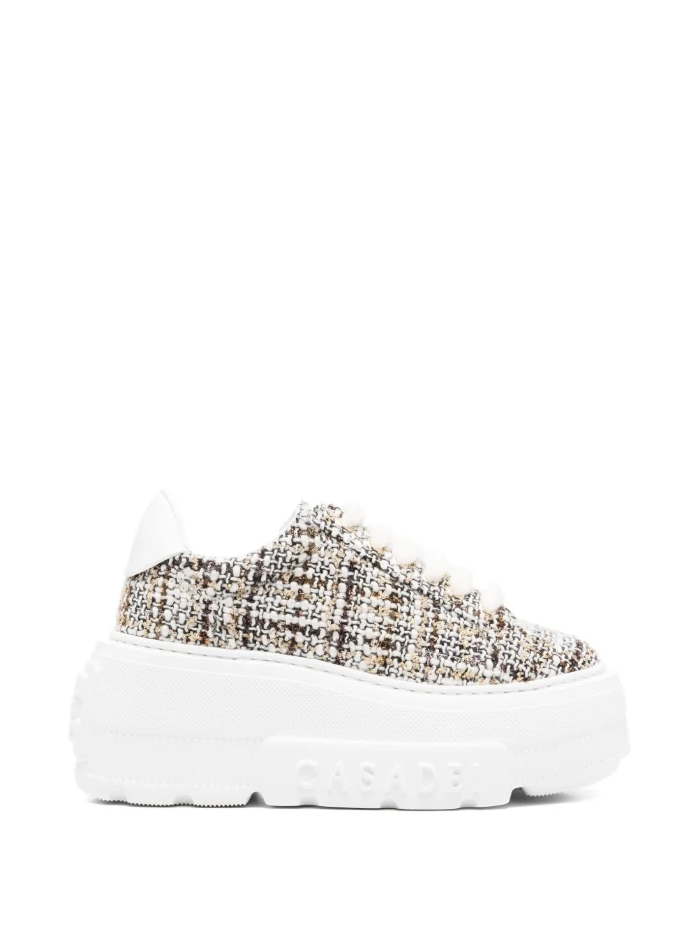 tweed platform sneakers - 1