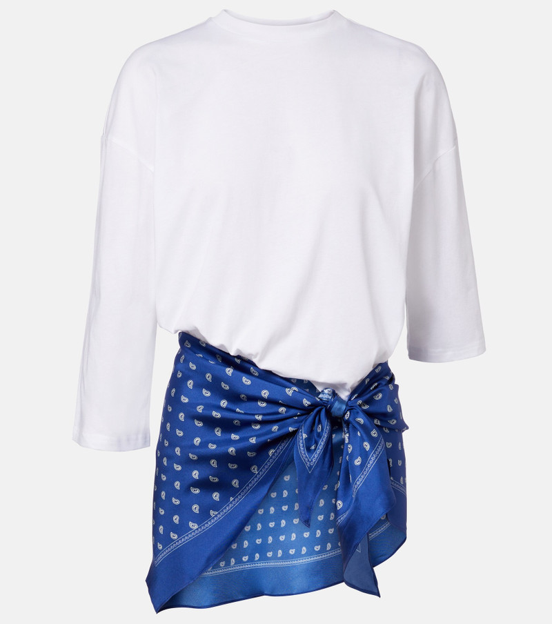 Silk-trimmed cotton beach cover-up 1